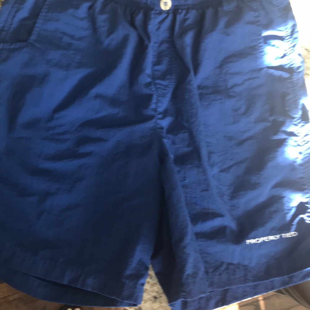 YXL (18) properly tied blue swimshort lined w draw